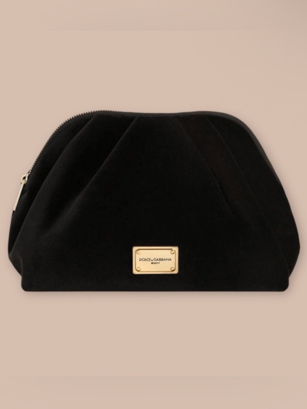 Black-Gold Dolce & Gabbana Beauty Large Cosmetic Makeup Bag
